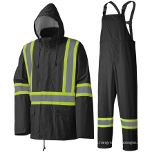 Custom Safety Workwear Outdoor Rain Suits Lightweight Waterproof Reflective Jacket & Pants Raincoat